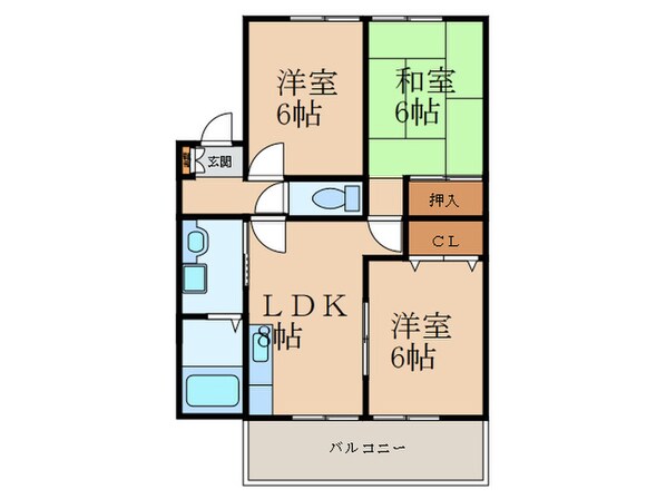 ウインディア森本Ⅱの物件間取画像